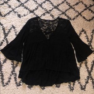 Black Lace Blouse